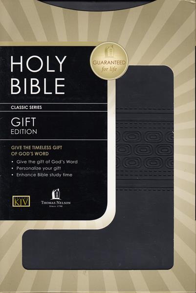 Nelson Gift Edition KJV Bible - Black Leathersoft