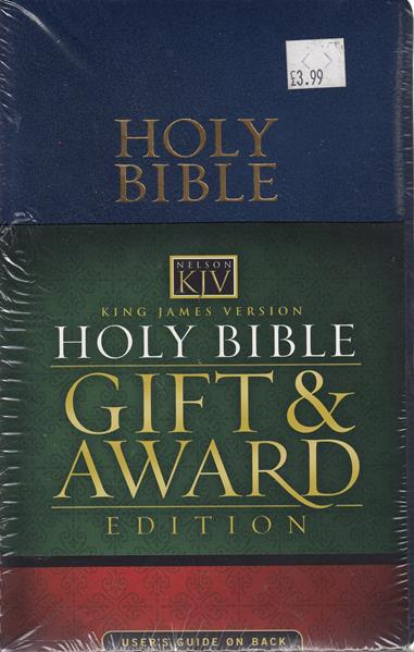 Nelson KJV Gift and Award Bible - Blue Imitation Leather