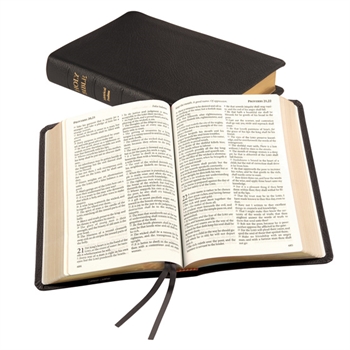 TBS Windsor Text KJV Bible with Metrical Psalms - Black Calfskin
