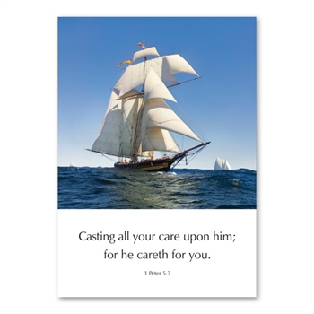 Pack of Six Greetings Cards (1 Peter 5:7)
