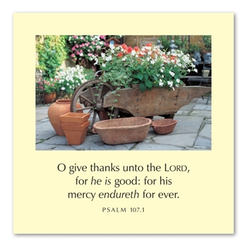 Pack of Six Greetings Cards (Psalm 107:1)