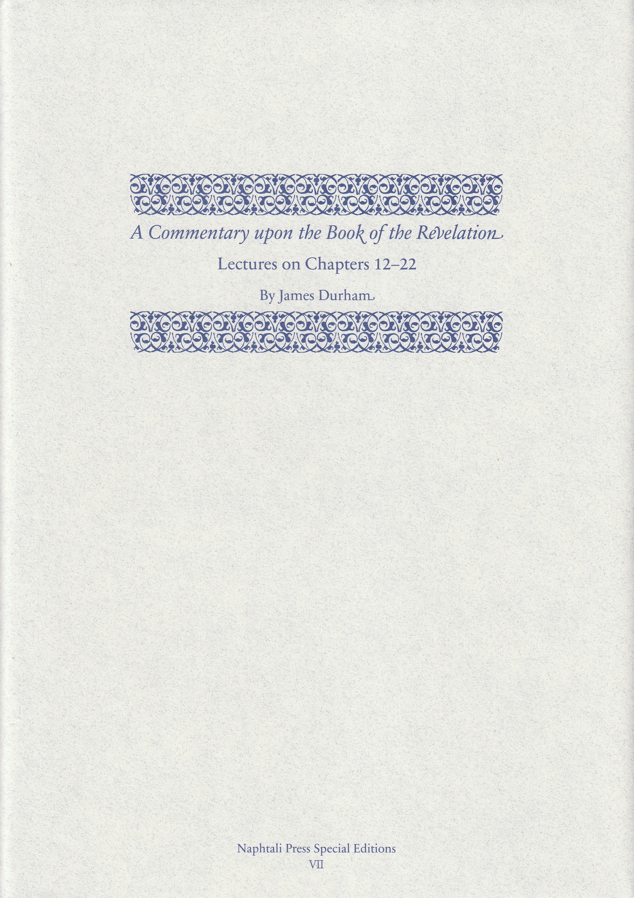 A Commentary on the Book of Revelation Vol. 3 (Durham)
