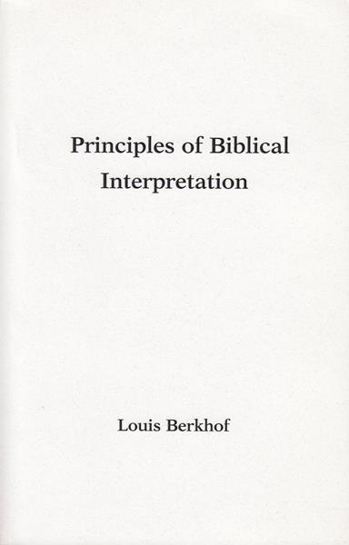 Principles of Biblical Interpretation