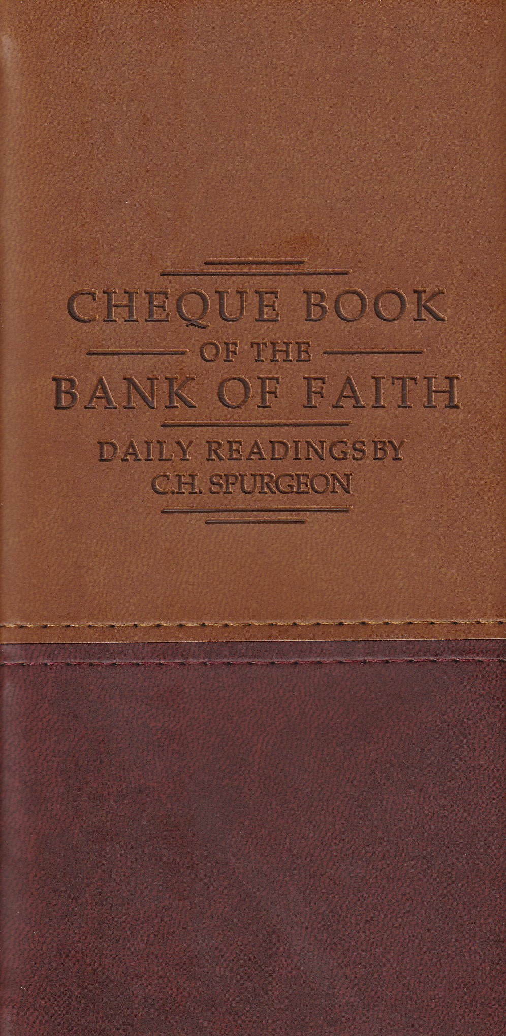 Cheque Book of the Bank of Faith (Gift) Tan/Burgundy