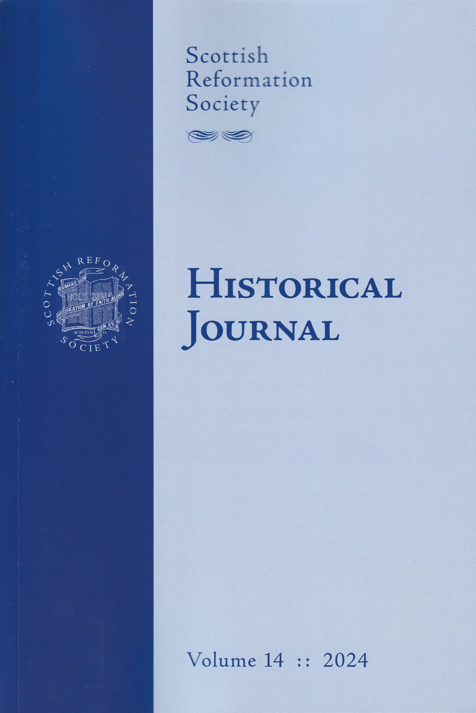 Scottish Reformation Society Historical Journal Vol. 14