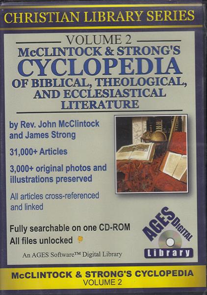 McClintock & Strong's Cyclopedia of Biblical, Theological, and Ecclesiastical Literature  CDROM